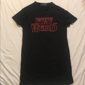 Pretty Little Thing Stay Weird T-Shirt Dress
